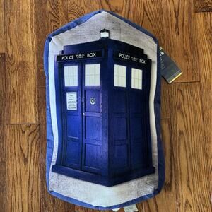 Doctor Who Tardis Pillow BBC Whovian Sci Fi Police Box Time Lord British UK New